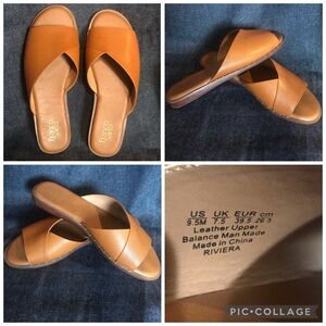 New Frank Sarto Leather Flats 9M